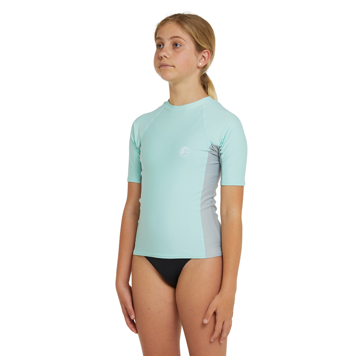 LYCRA NIÑOS - GIRLS CLASSIC UV SS RASH VEST - SEAFM/ CGREY