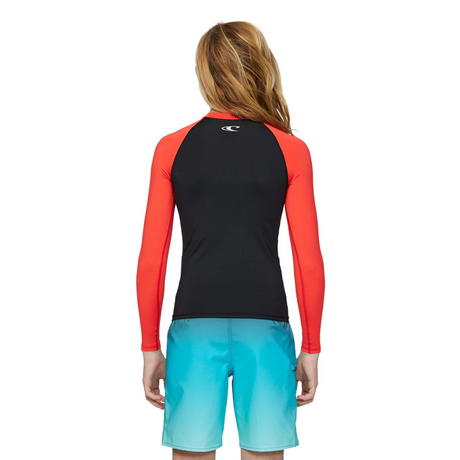 LYCRA NIÑOS - BOYS REACTOR BLOCK UV LS RASH VEST - BRE BLACK/RED - VE25