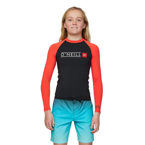 LYCRA NIÑOS - BOYS REACTOR BLOCK UV LS RASH VEST - BRE BLACK/RED