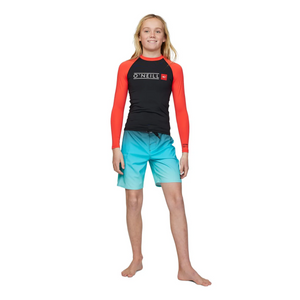 LYCRA NIÑOS - BOYS REACTOR BLOCK UV LS RASH VEST - BRE BLACK/RED