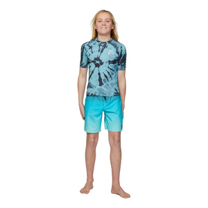 LYCRA NIÑO - BOYS DOPEDYE SS UV SURF TEE - 251 DEEP TEAL