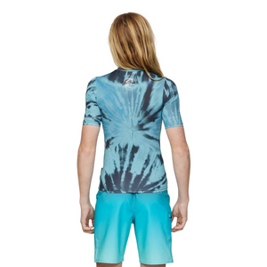 LYCRA NIÑO - BOYS DOPEDYE SS UV SURF TEE - 251 DEEP TEAL