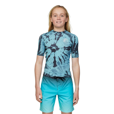 LYCRA NIÑO - BOYS DOPEDYE SS UV SURF TEE - 251 DEEP TEAL