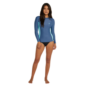 LYCRA MUJER - CLASSIC LS UV RASH VEST - NVY/AQU