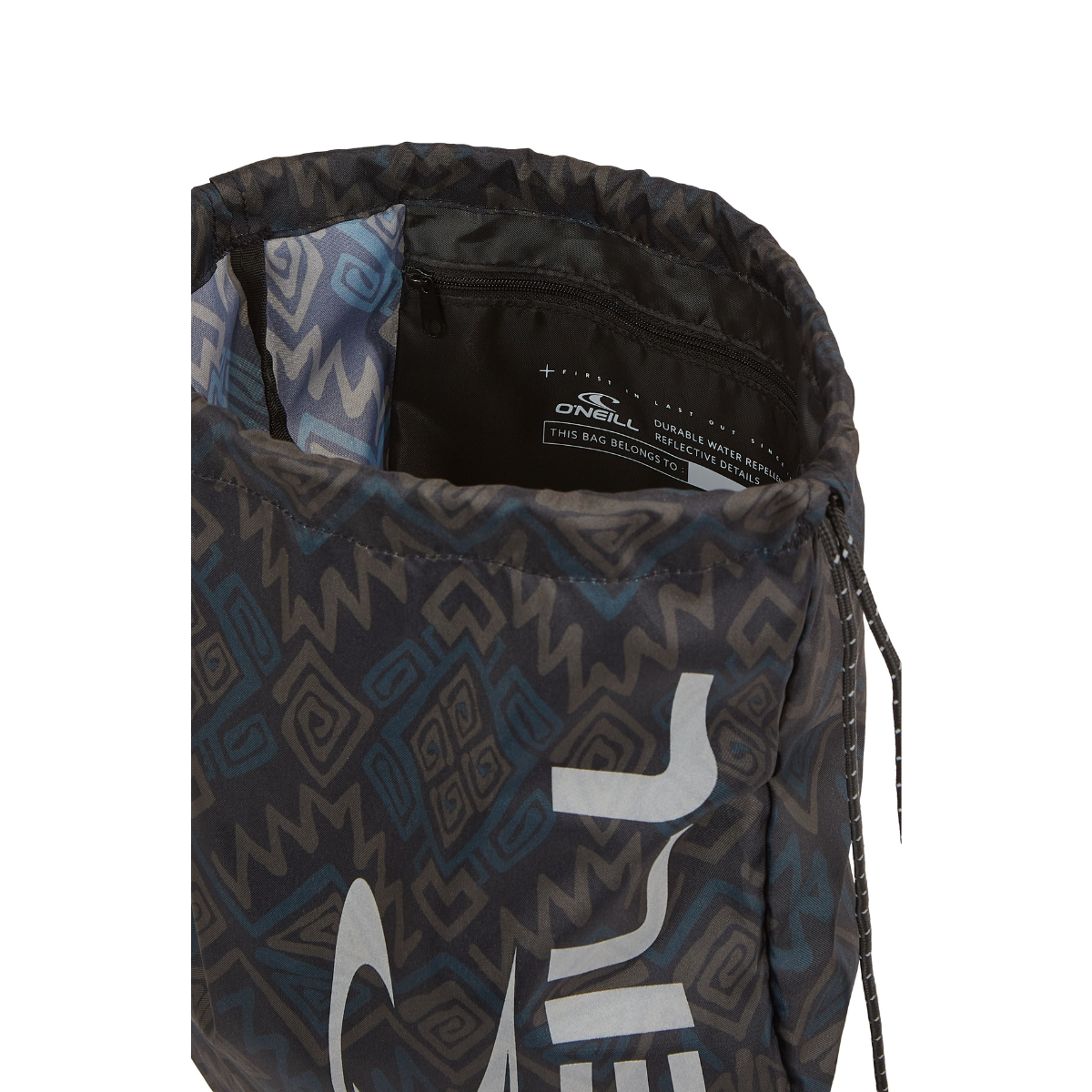 MOCHILA BOLSO - GYM SACK 12L - BLACK RETRO IKAT