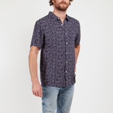 CAMISA MC MORETON - RAPPORT NAVY WITH FLOWERS - IN87