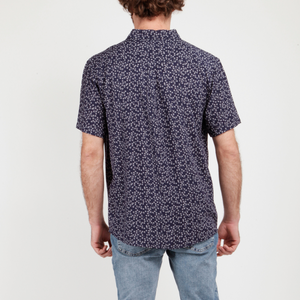 CAMISA MC MORETON - RAPPORT NAVY WITH FLOWERS - IN87