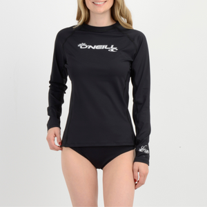 LYCRA PLAYA - MUJER - L/S CREW - BLACK