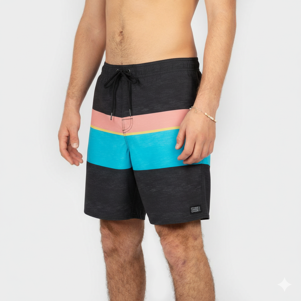 ROPA DE BAÑO HOMBRE - HERMOSA BLOCK EW 17" - BLACK - VE26