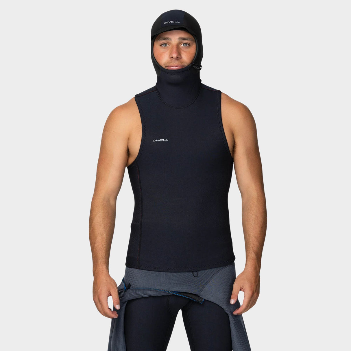 WETSUIT HOMBRE - LARGO - HYPER FIRE NO SLEEVE GBS HOODED VEST - BLACK IN26