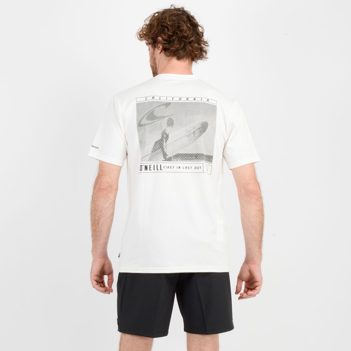 LYCRA PLAYA - HOMBRE - S/S RASH TEE - SNOW WHITE