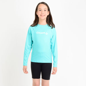 LYCRA PLAYA NIÑOS - L/S CREW - TURQUOISE