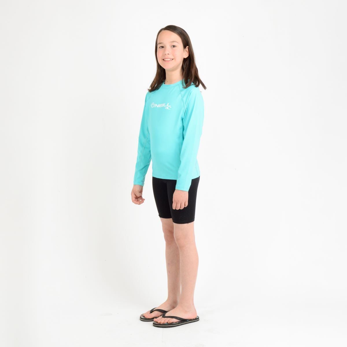 LYCRA PLAYA NIÑOS - L/S CREW - TURQUOISE