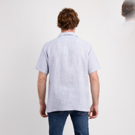 CAMISA MC - JAQUARD BLUE - VE26