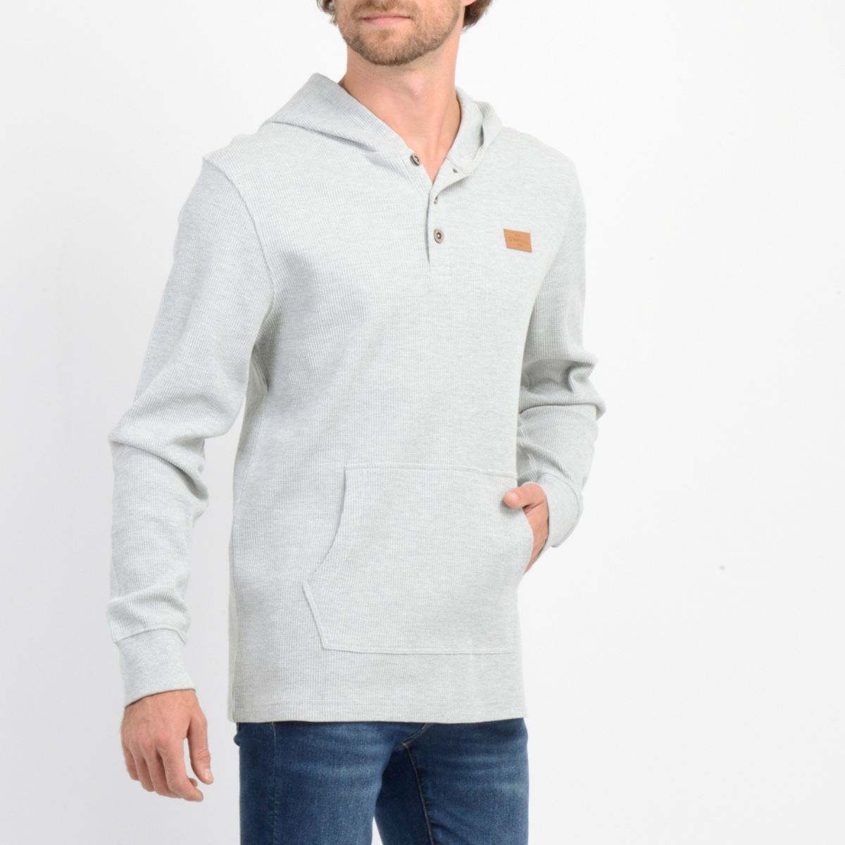 POLERON HOMBRE - HOODED T-SHIRT L/S MEN'S - MALANGE STORM GRAY MF25