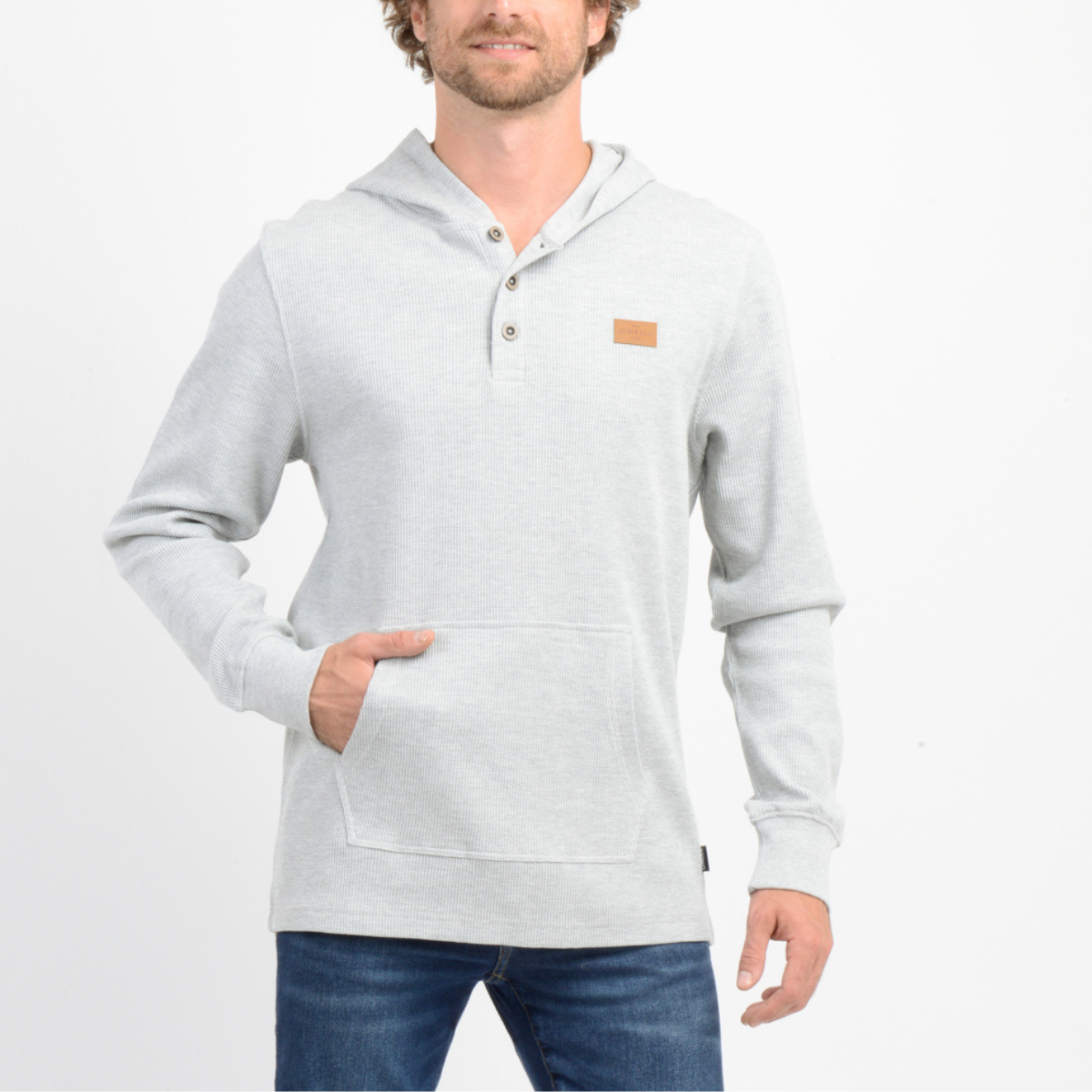 POLERON HOMBRE - HOODED T-SHIRT L/S MEN'S - MALANGE STORM GRAY MF25