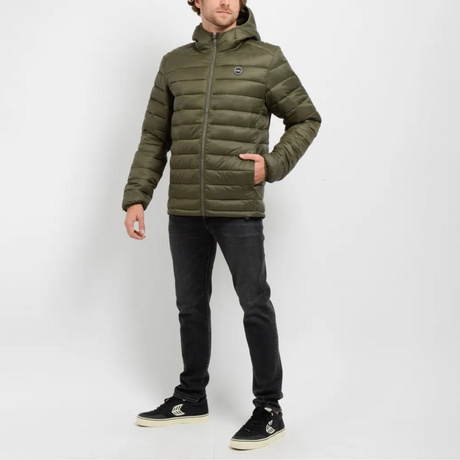 CASACA HOMBRE - CASACA CON CAPUCHA - LICHEN GREEN
