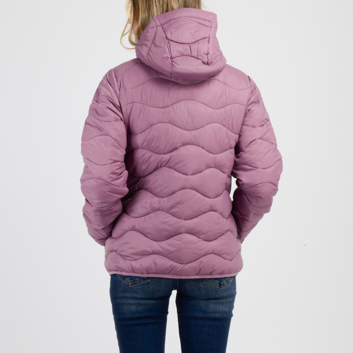 CASACA MUJER - CASACA CON CAPUCHA - DEEP ROSE