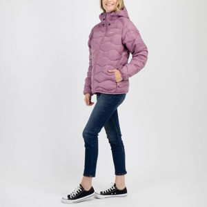 CASACA MUJER - CASACA CON CAPUCHA - DEEP ROSE