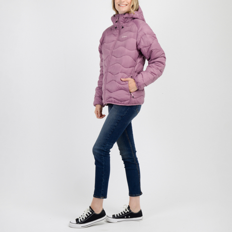 CASACA MUJER - CASACA CON CAPUCHA - DEEP ROSE