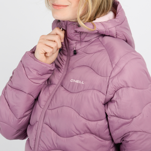 CASACA MUJER - CASACA CON CAPUCHA - DEEP ROSE