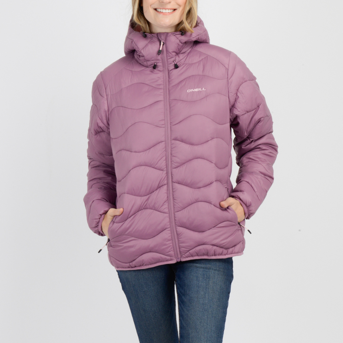CASACA MUJER - CASACA CON CAPUCHA - DEEP ROSE