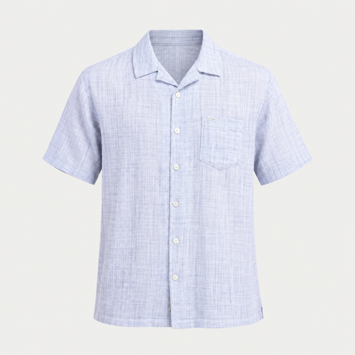 Camisa O’Neill JAQUARD BLUE VE26, vista frontal 3D