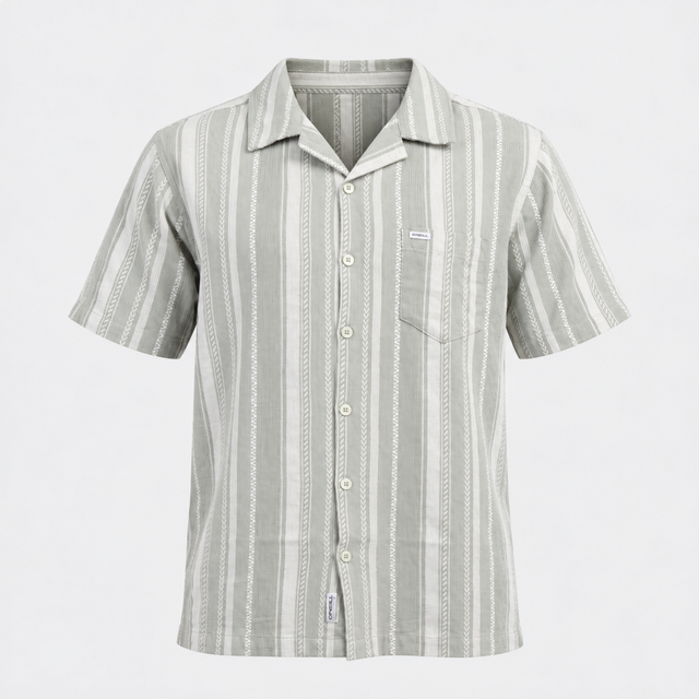 Camisa O’Neill JAQUARD JADEITE VE26, vista frontal 3D