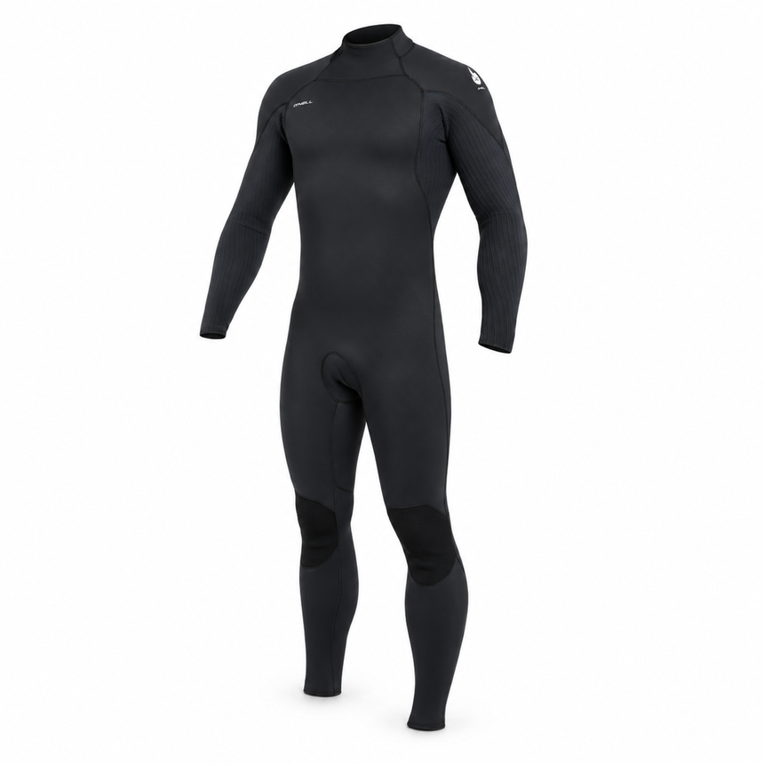 WETSUIT HOMBRE - LARGO - HYPER FIRE BZ FULL 4/3MM - BLACK - vista 3D