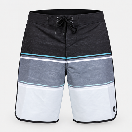 ROPA DE BAÑO HOMBRE - LENNOX SCALLOP 19" - BLACK - VE26 - vista 3D