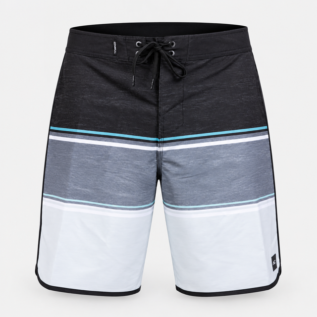 ROPA DE BAÑO HOMBRE - LENNOX SCALLOP 19" - BLACK - VE26 - vista 3D