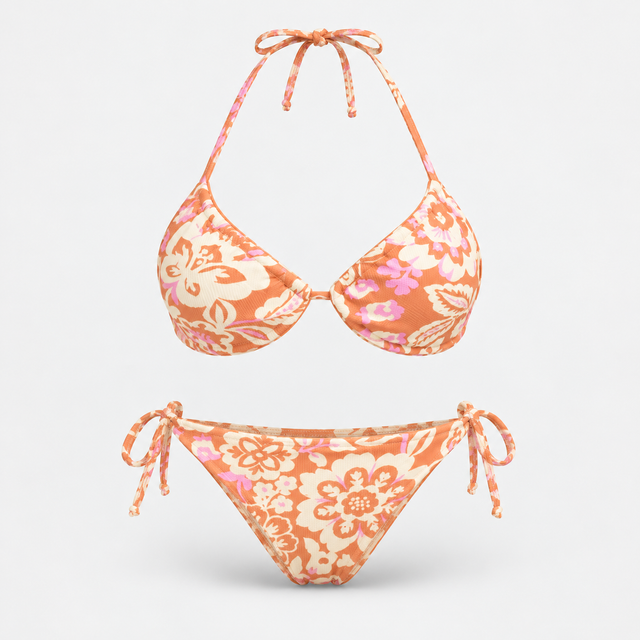 O'NEILL BIKINI - CRISTINA FLORAL TAWN ORANGE - VE24 - SALE - vista 3D