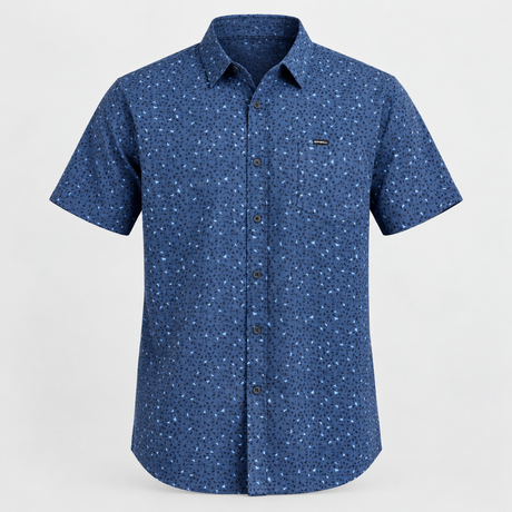 CAMISA MC - BLUE - VE25 - SALE - vista 3D