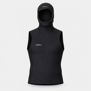 WETSUIT HOMBRE - LARGO - HYPER FIRE NO SLEEVE GBS HOODED VEST - BLACK IN26 - vista 3D