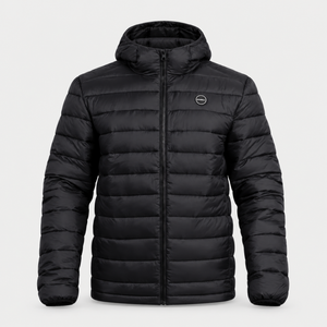 CASACA HOMBRE - CASACA CON CAPUCHA - BLACK - IN26 - SALE - vista 3D