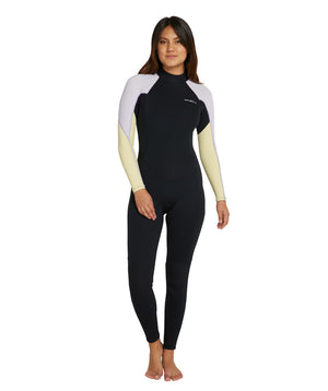 WETSUIT MUJER - WMNS REACTOR 2 BZ FULL 3/2MM - 3S10 BLK/LPRP/BNA