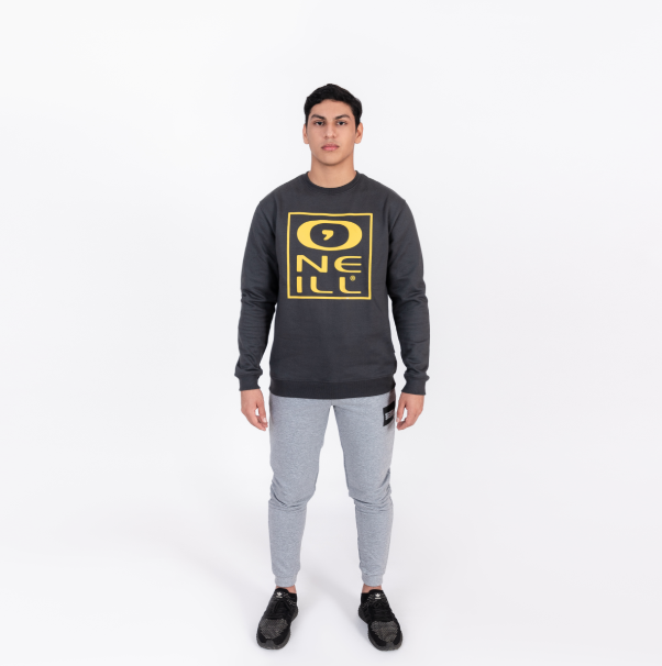 POLERON HOMBRE - LM TONAL CREW SWEATSHIRT - ASPHALT - IN20