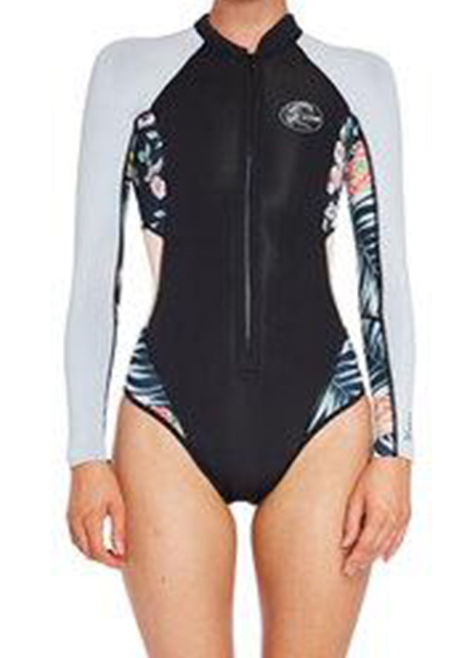 WETSUIT MUJER -BAHIA 2MM LS CHEEKY SPRING - SA4 BLK/GDWN/DFL/PEC
