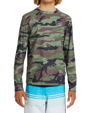 LYCRA NIÑOS - BOYS MISSION UV LS TEE - CAMO
