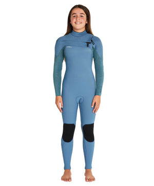 WETSUIT NIÑO - LARGO - GIRLS HYPERFREAK CZ FULL 3/2+MM - DBE DUSTYBLUE/EUCALYPTUS