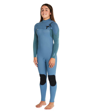 WETSUIT NIÑO - LARGO - GIRLS HYPERFREAK CZ FULL 3/2+MM - DBE DUSTYBLUE/EUCALYPTUS