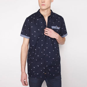 CAMISA M/C - AZUL