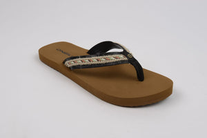 WOMAN´S SANDAL - BEIGE/BLACK - VERANO 2022