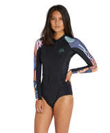 WETSUIT MUJER -  BAHIA NEO SKINS FZ LS SPRING 1MM - NT3 BLK/NVT